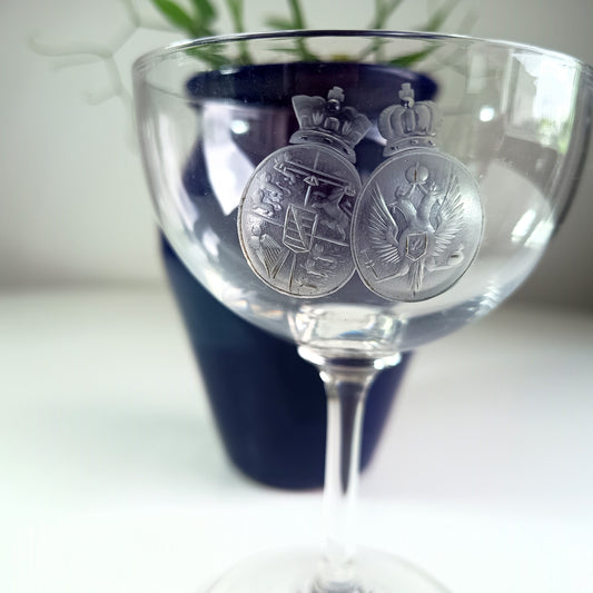 Armorial Glass Romanov Imperial Crest Prince Albert Wedding Saxe Coburg