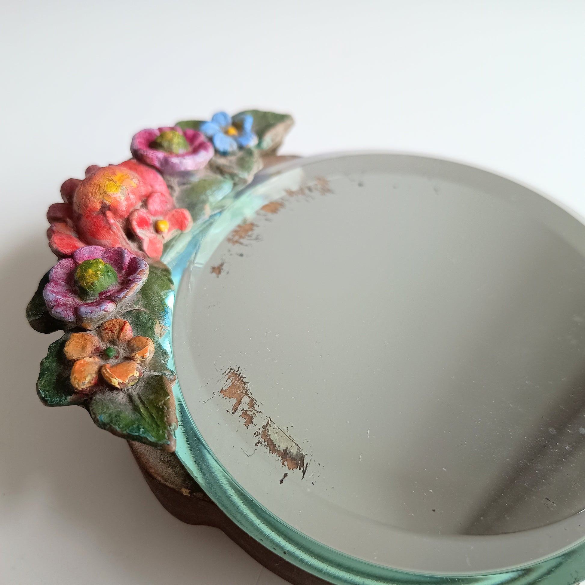 Barbola tabletop mirror