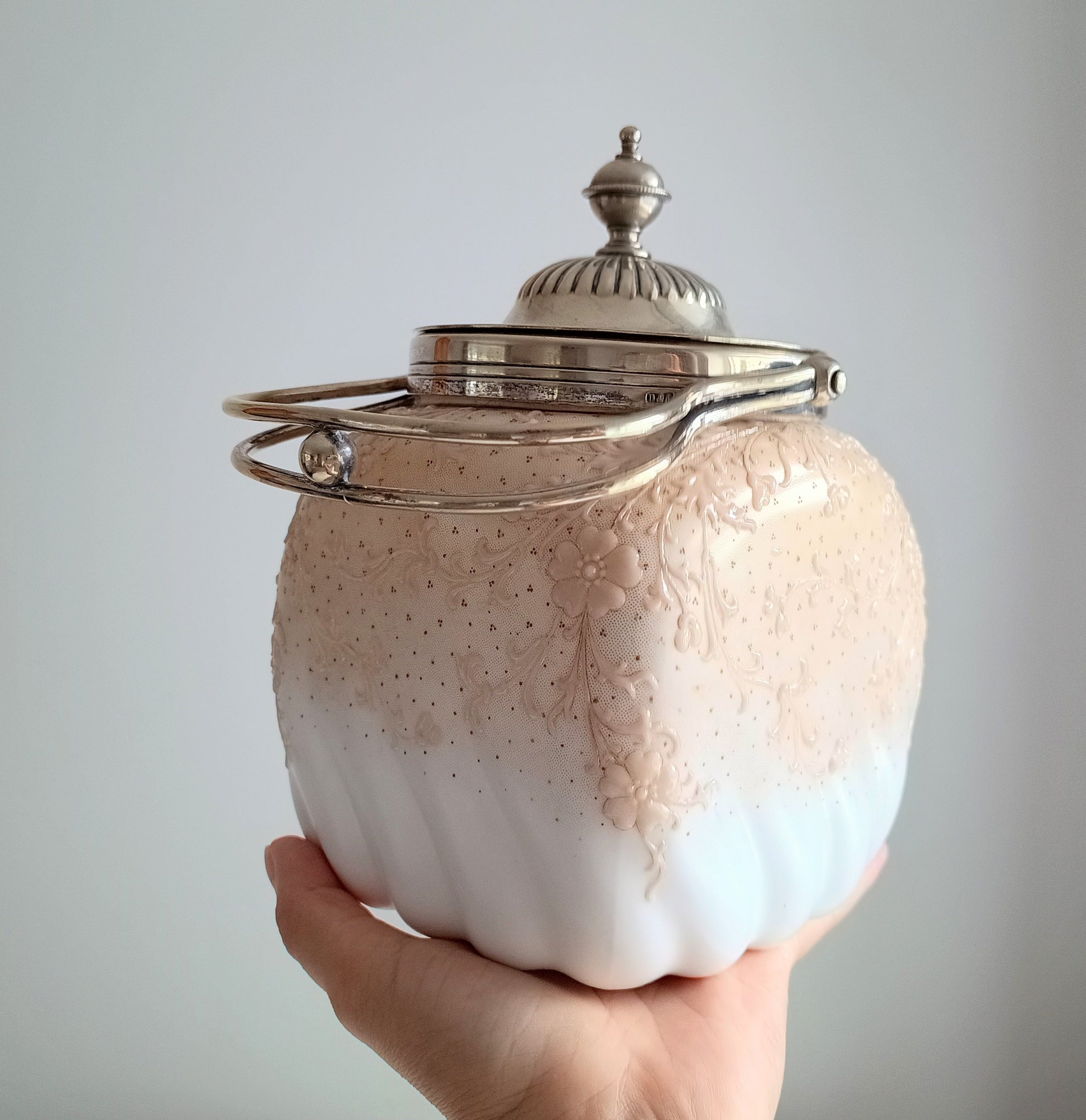 Doulton Burslem Art Nouveau Biscuit Barrel with Lid