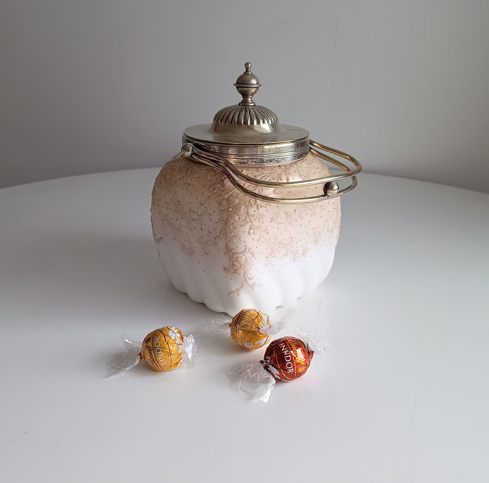 Doulton Burslem Art Nouveau Biscuit Barrel with Lid