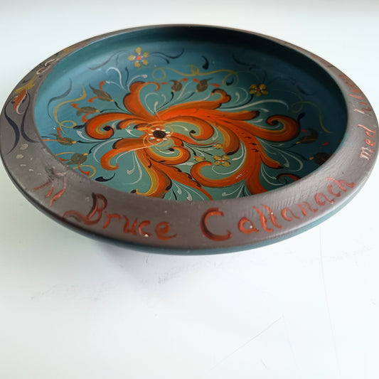 Scandinavian Folk art treen bowl