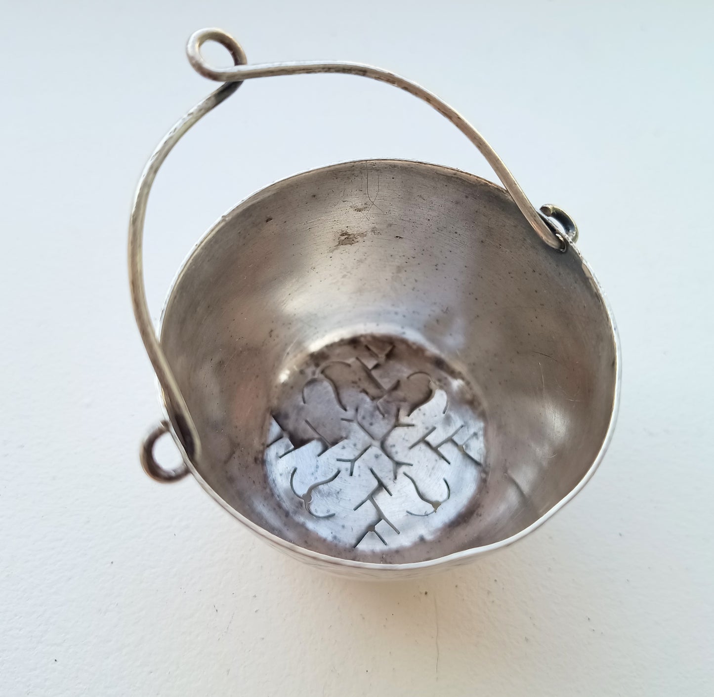 Vintage Tea Strainer by Exclusive Maison Ercuis: Engraved French Rooster Crest