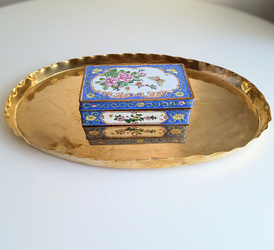 Chinese Republic Canton Enamel Jewellery or Stationery Box