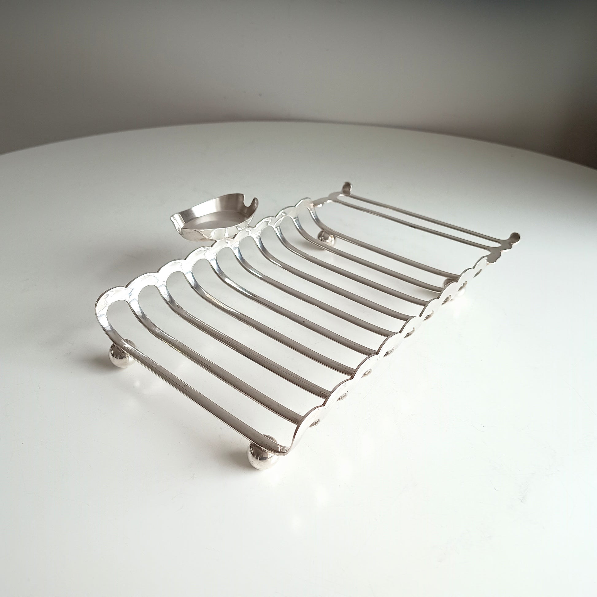 Antique English Silver Plate Asparagus Server Drainer with Provencal Sauce or Butter Side Dish Signed Late Victorian to Edwardian Sheffield