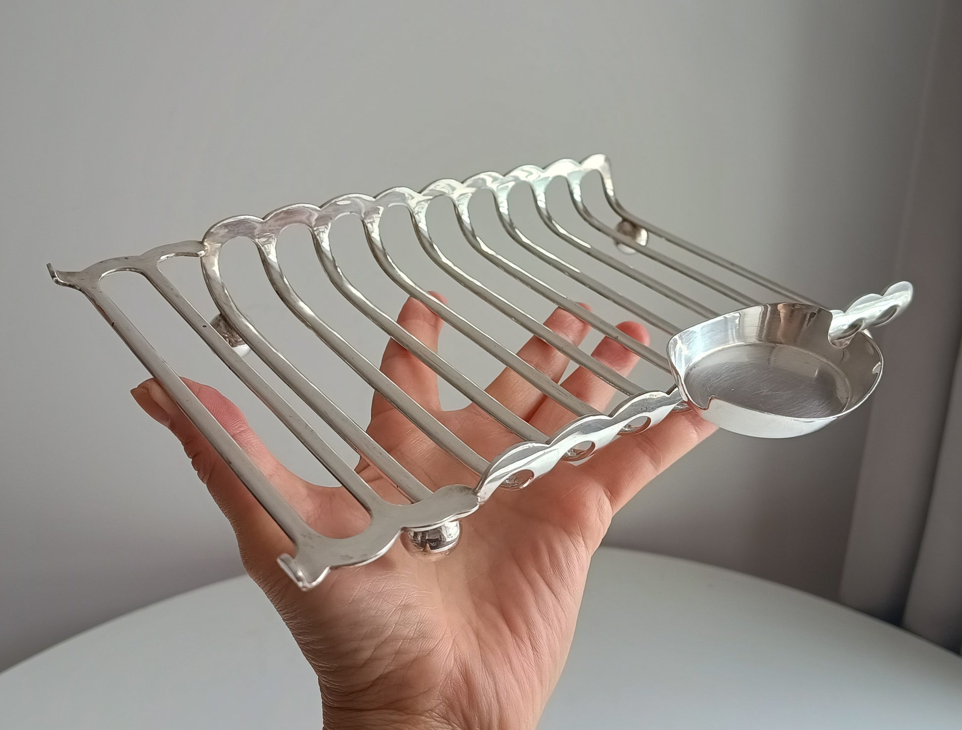 Antique English Silver Plate Asparagus Server Drainer with Provencal Sauce or Butter Side Dish Signed Late Victorian to Edwardian Sheffield