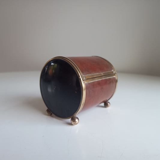 Novelty German Art Deco Faux Tortoiseshell Celluloid Early Plastic Tambour Cigarette Case