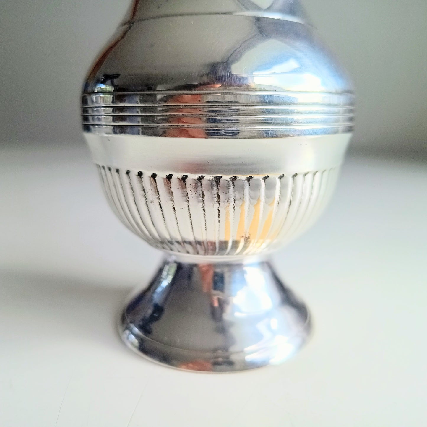 Large English Silver Plate Georgian Revival Muffineer, Neo-Classical Style, c 1900
