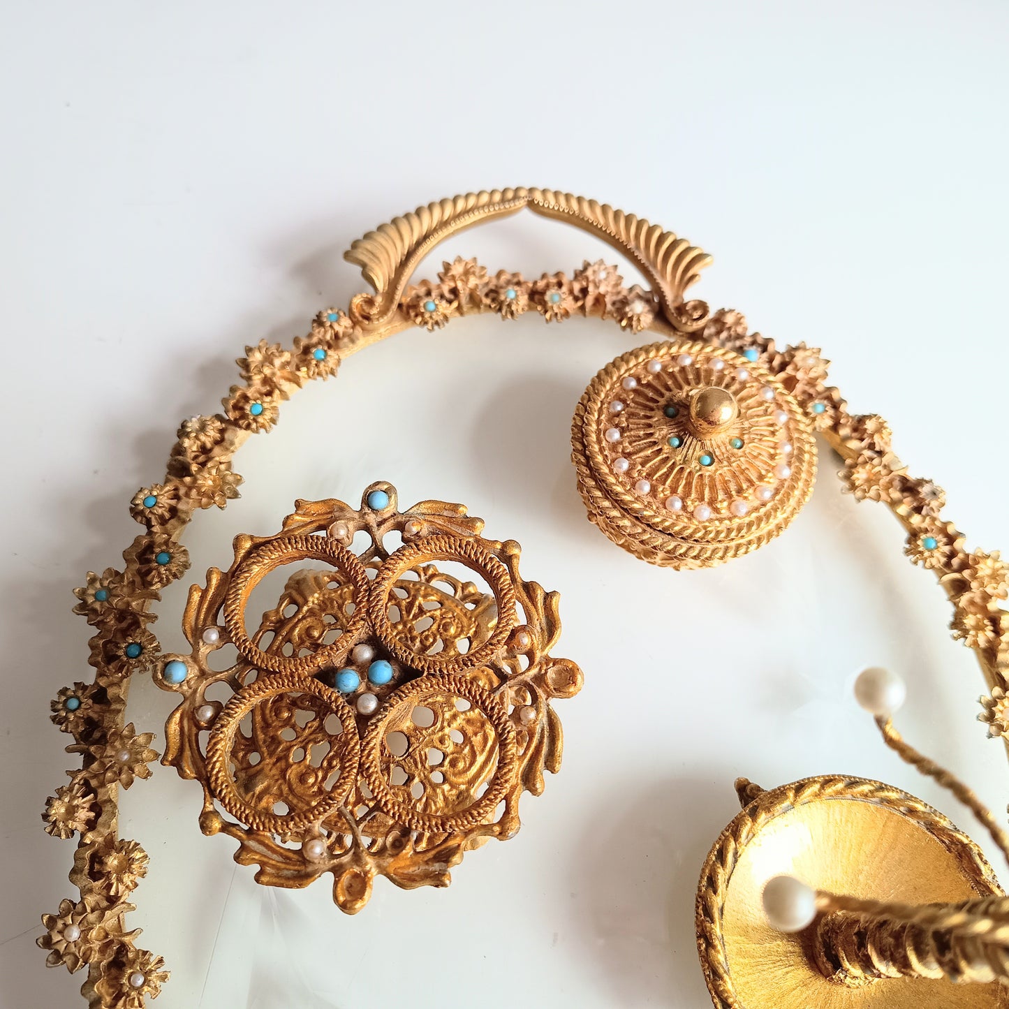 Vintage English Mirella Vanity Set: Hollywood Regency Tray, Box, Lipstick Holder