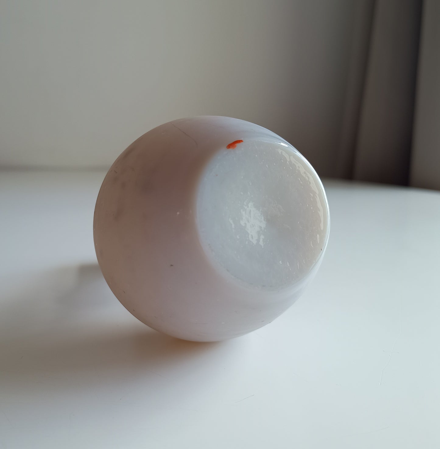 Art Nouveau Enamelled Opaque Glass Chinoiserie Vase: Aesthetic Movement, Bohemia c1890s