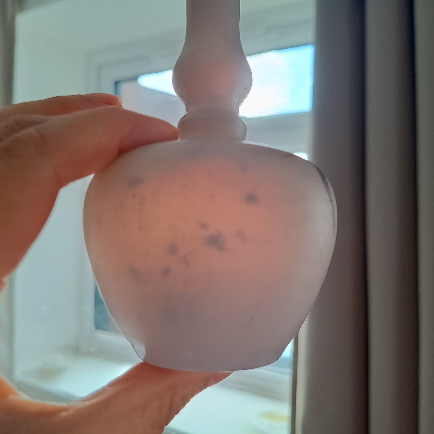 Art Nouveau Enamelled Opaque Glass Chinoiserie Vase: Aesthetic Movement, Bohemia c1890s