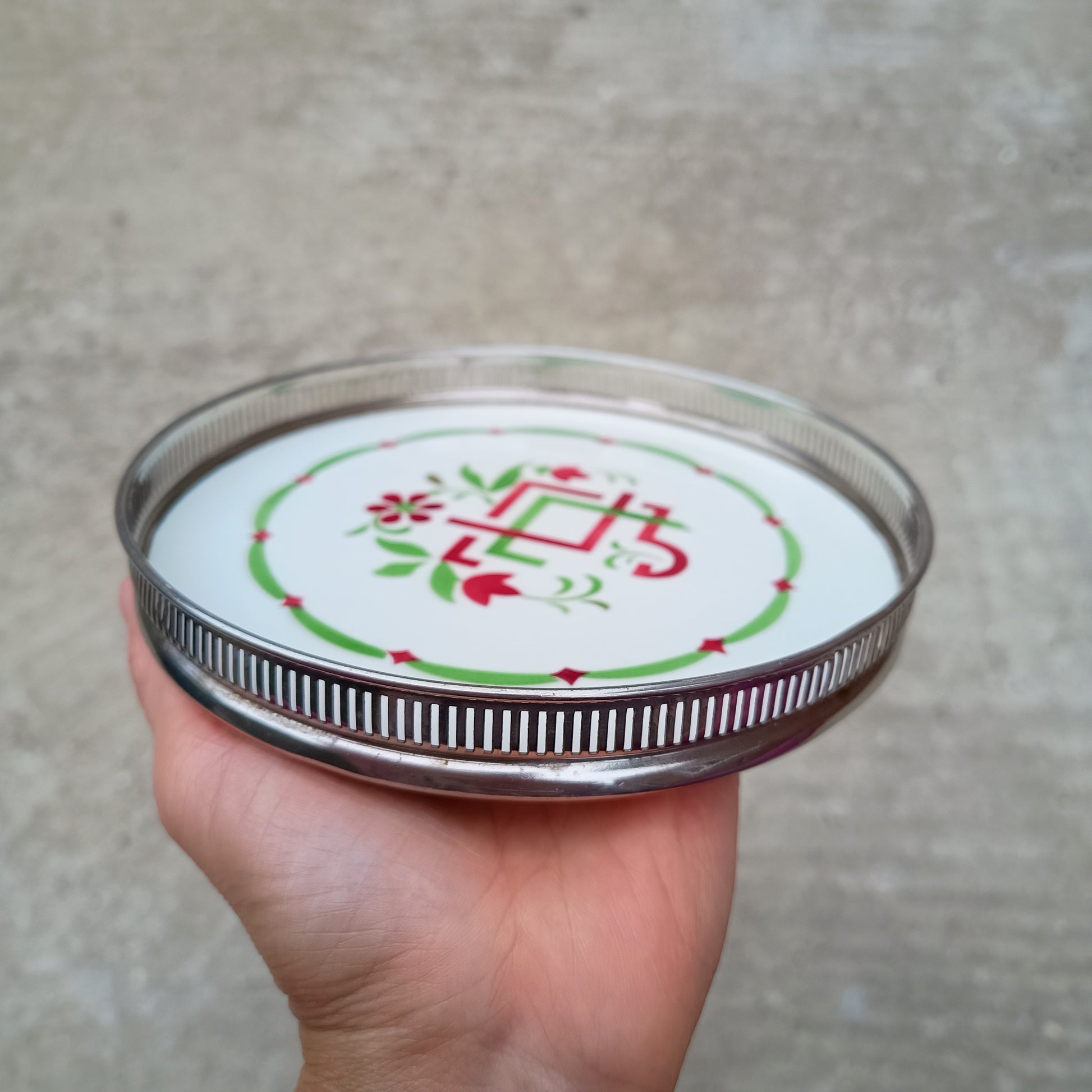 Authentic Jugendstil Tray: WMF Mount, Art Nouveau Ceramic Centre