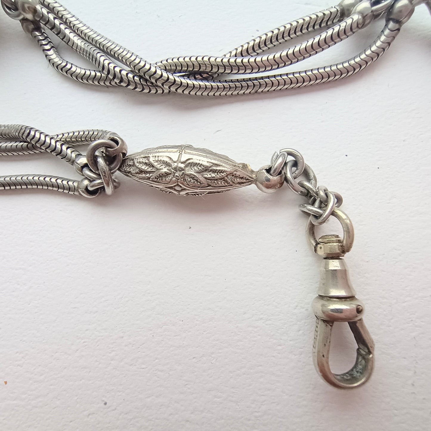 Victorian pocket watch Albertina chain with dog clasp