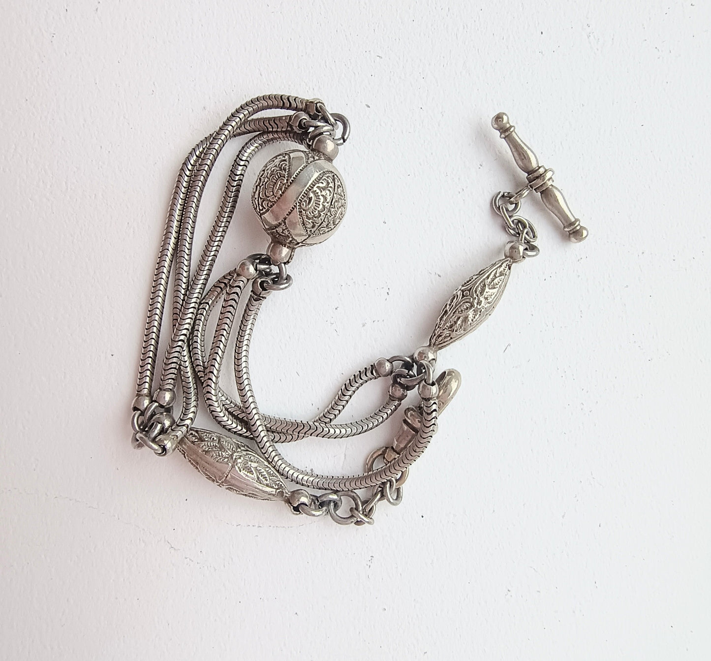 Victorian pocket watch Albertina chain