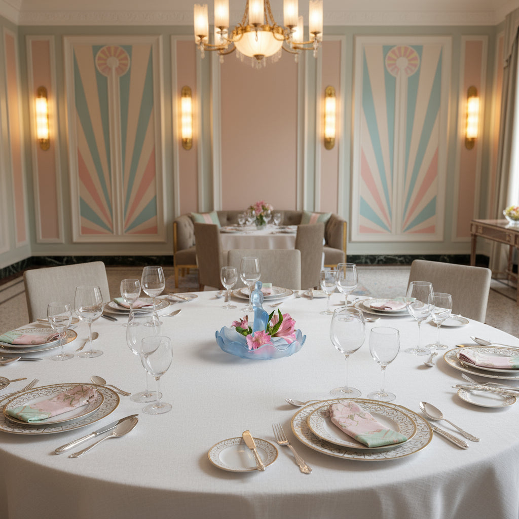 Vintage English Art Deco Pressed Glass Sculpture and Bowl: Flower Frog Centrepiece, Sowerby