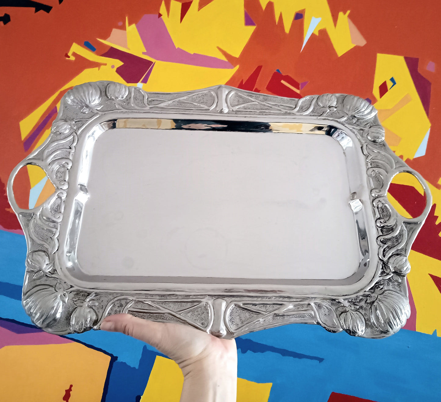 Art Nouveau Repoussé Drinks Tray In Jugendstil Style