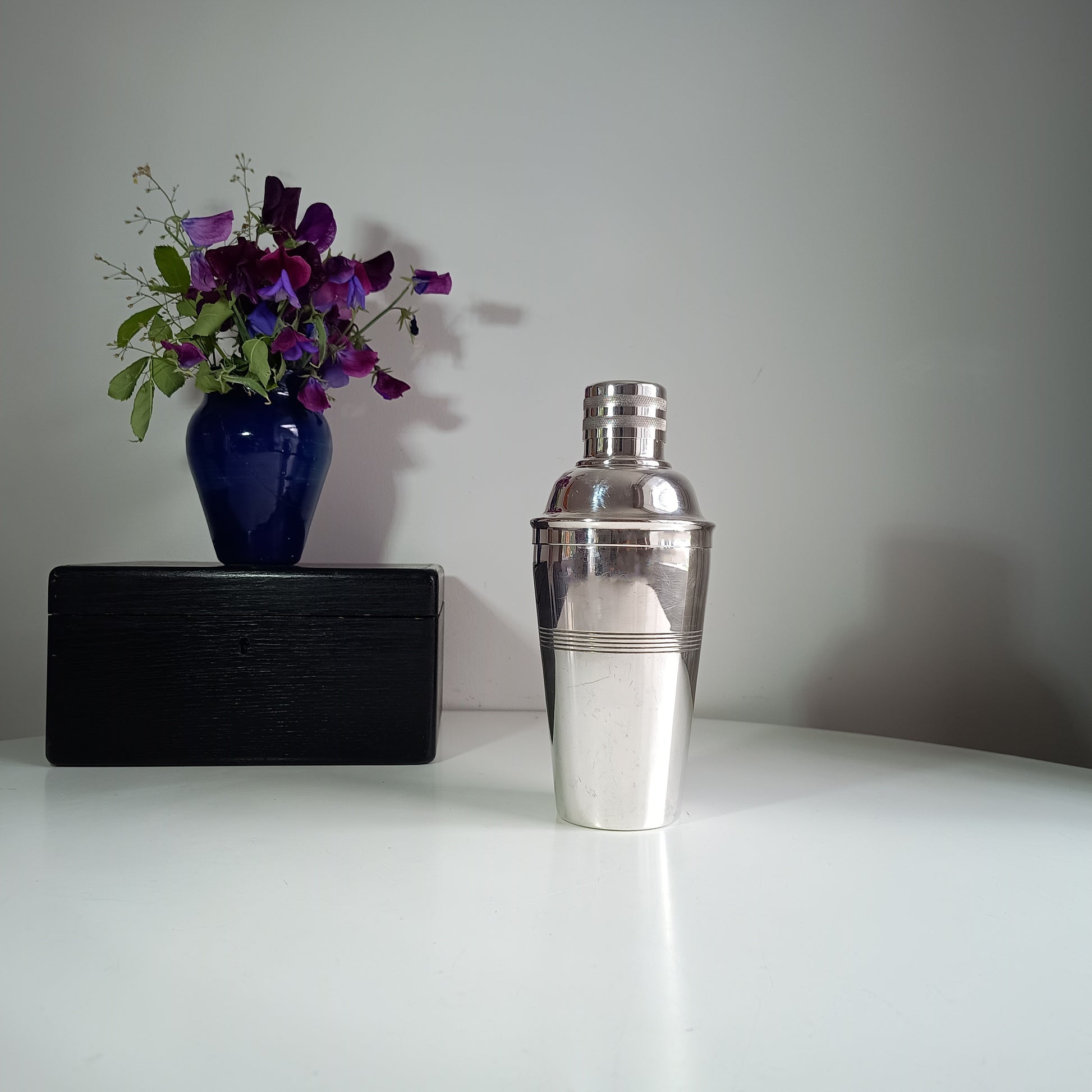 Silver cocktail shaker