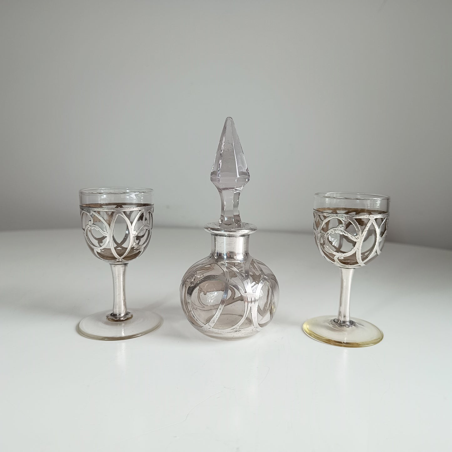 Art Nouveau liqueur glasses