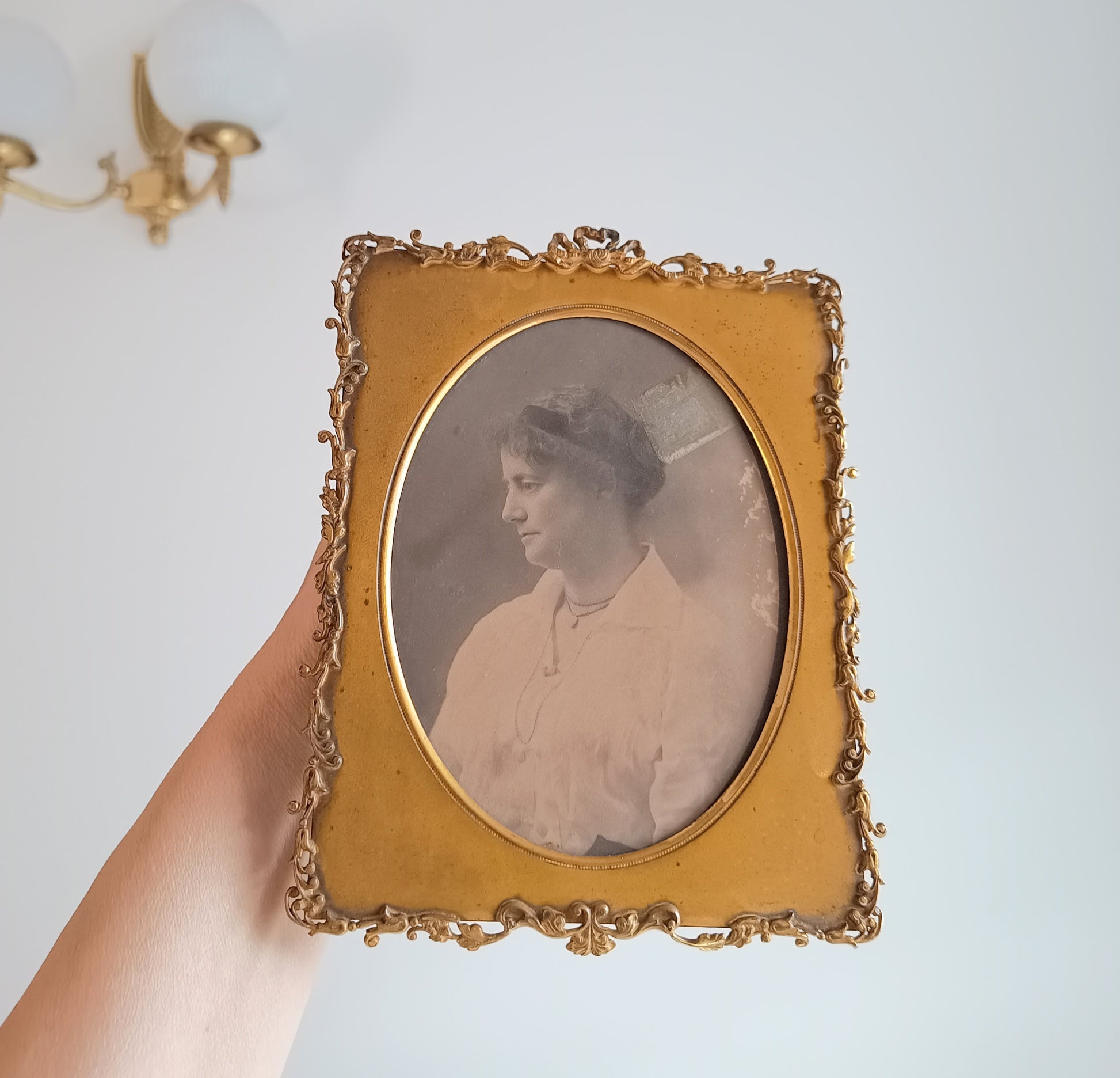 Authentic Vintage French Ormolu Empire Gilt Frame