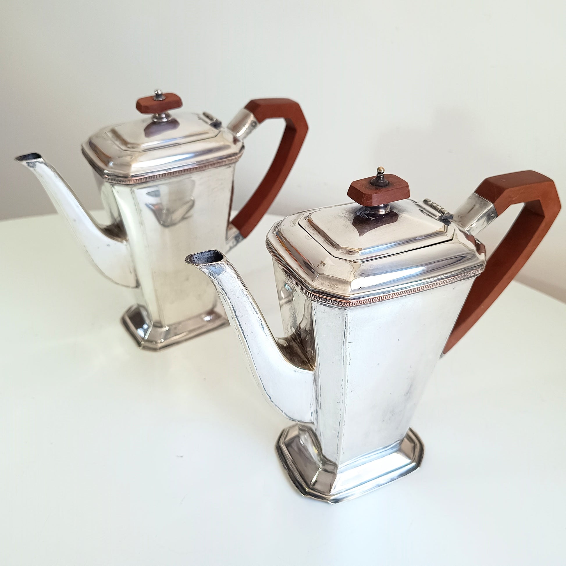 Vintage Art Deco English Silver Coffee Set
