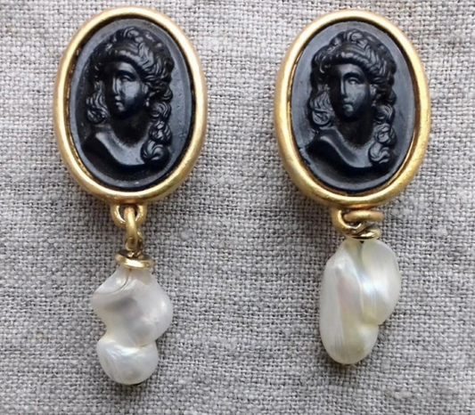 Rena Lange - Authentic Couture Earrings in Baroque Style