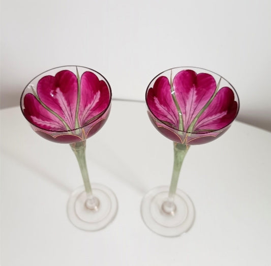 Fritz Heckert Theresienthal Floriform Liqueur Glass