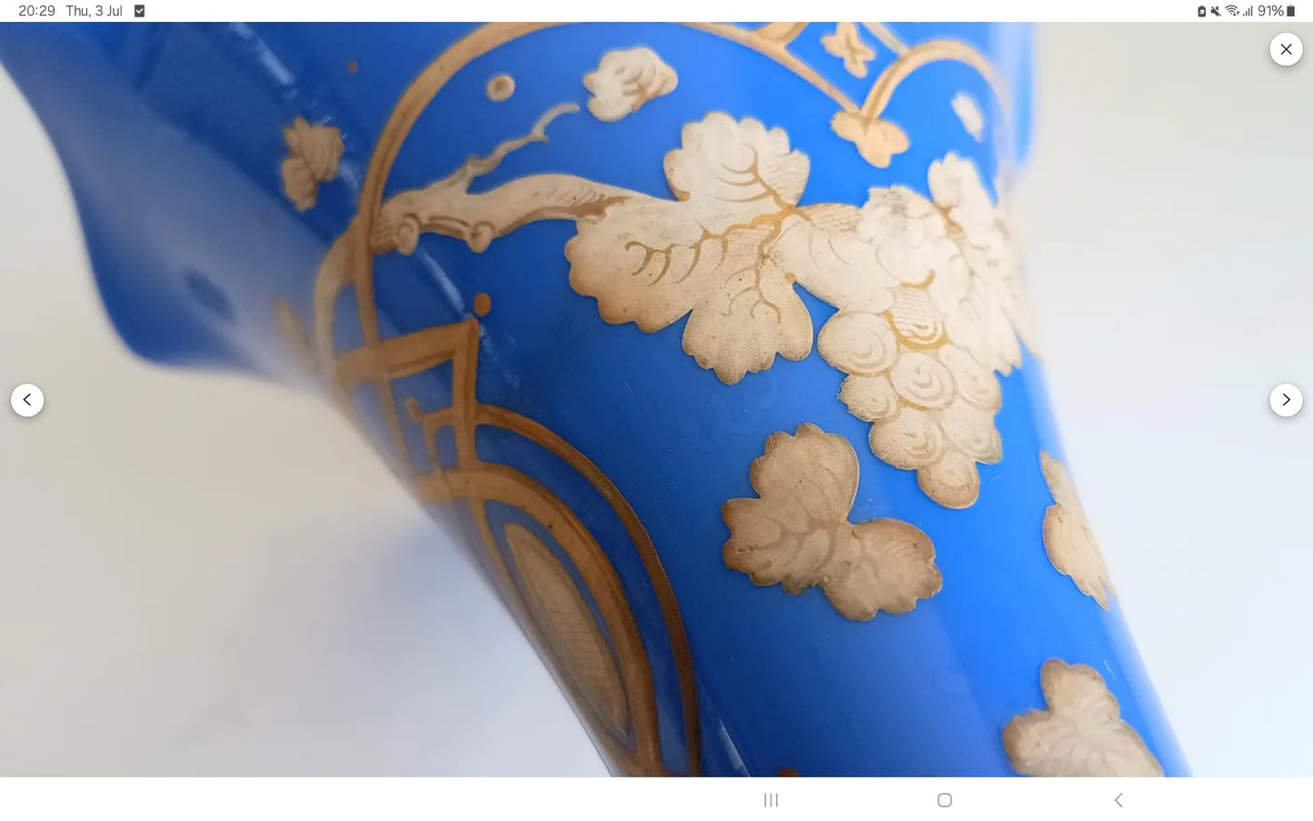 Art Nouveau Celeste Blue Opaline Glass Trumpet Vase in the style of Harrach, Bohemia, 1880-1900