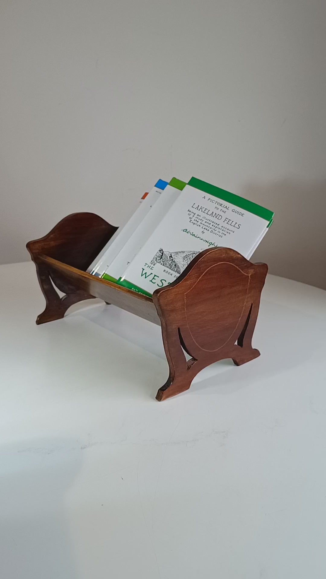 Antique Wooden Tabletop book stand or book trough