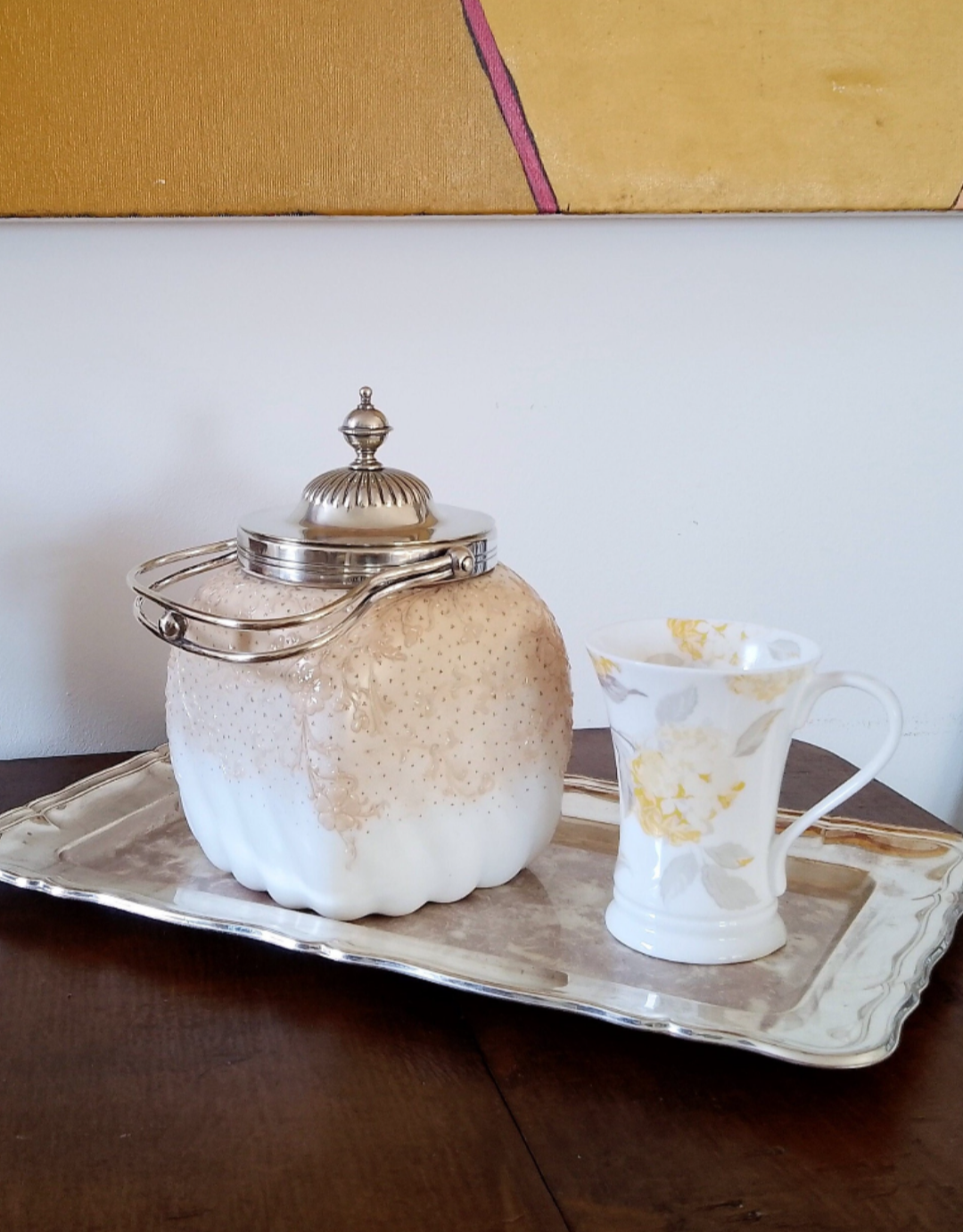 Doulton Burslem Art Nouveau Biscuit Barrel with Lid