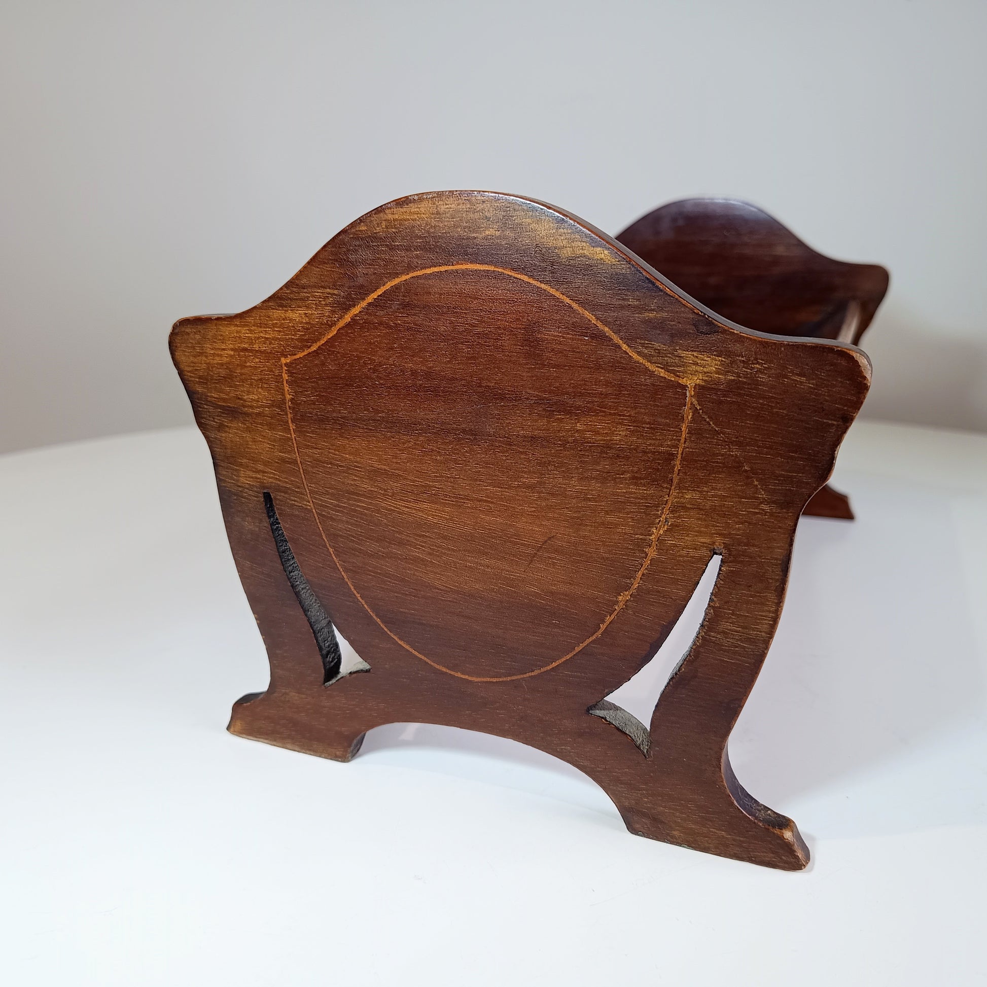 Antique Wooden Tabletop book stand or book trough Edwardian or Victorian