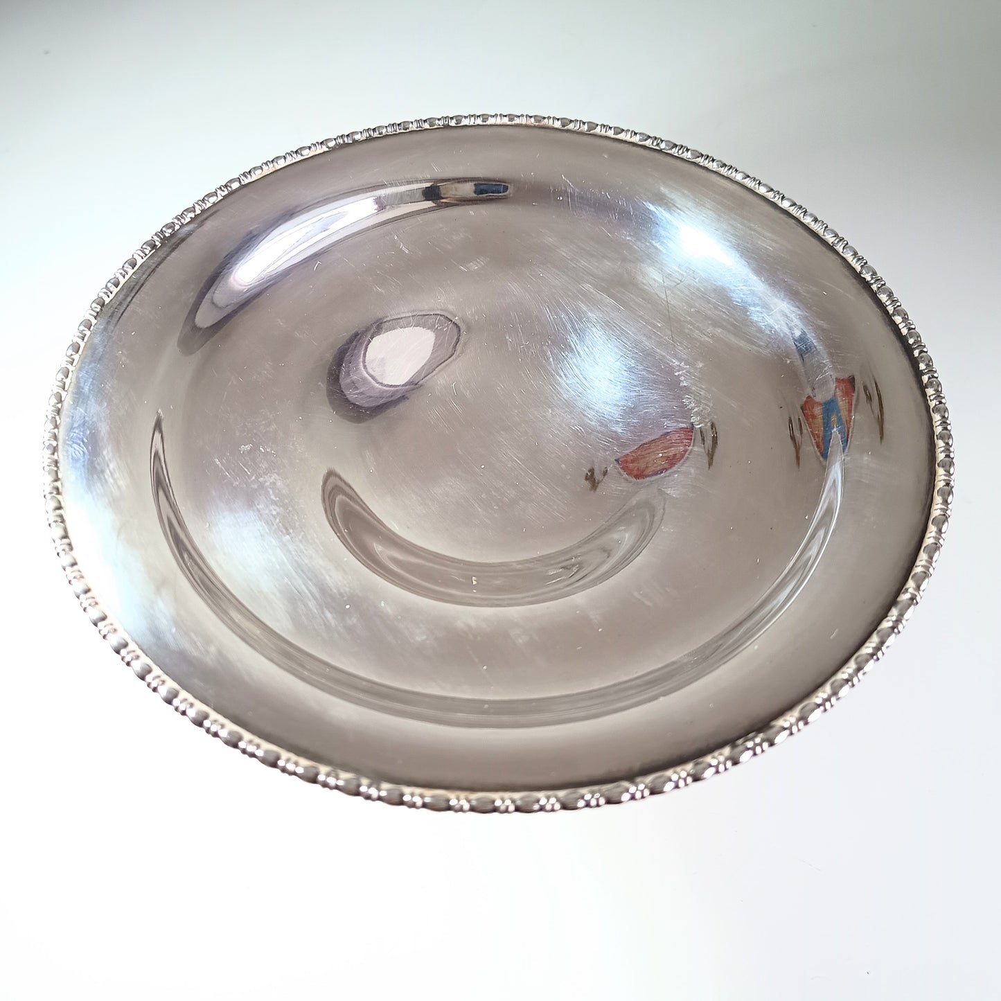 Vintage English Silver Plate Footed Grape Fruit Server with Gadrooned Edge & Pedestal Foot – GEJ Silver Plate