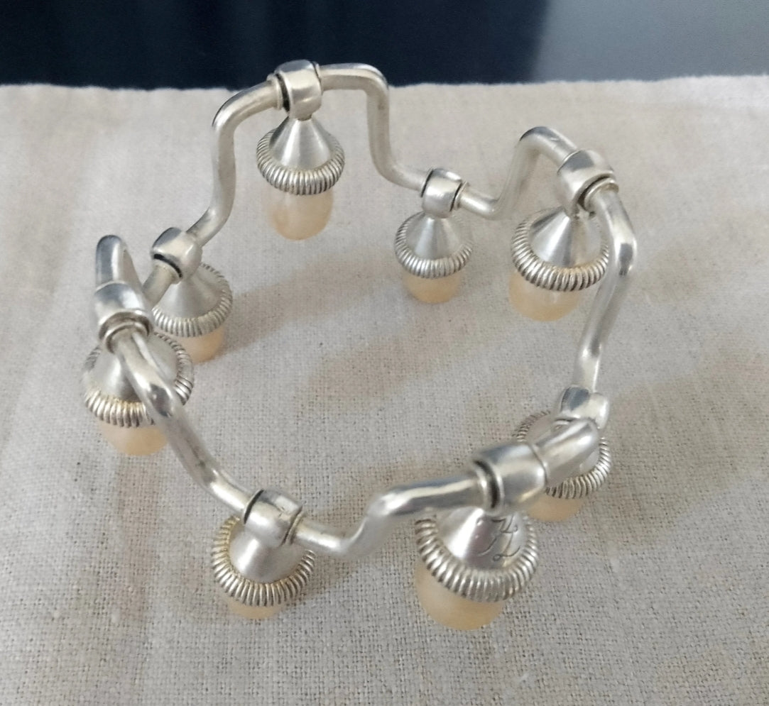 1990s Couture Runway Showpiece by Chanel designer Karl Lagerfeld - Vintage Brutalist Baroque Bracelet