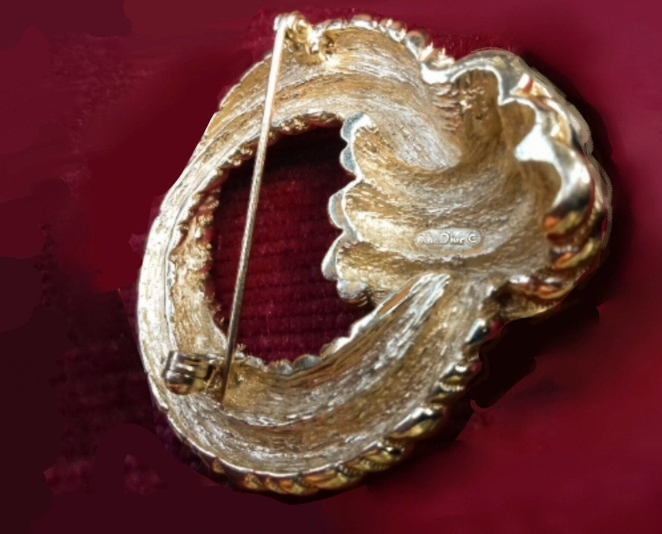 Christian Dior - Authentic Vintage Couture Brooch Door Knocker Style 1980s