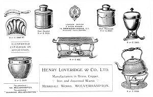 Arts and Crafts Henry Loveridge The Pekin Hammered Brass Kettle, Heart-shaped Secessionist Accents