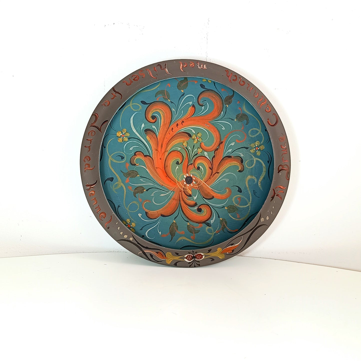 Ado Gjerde Telemark Roseling Hand Painted Decorative Plate