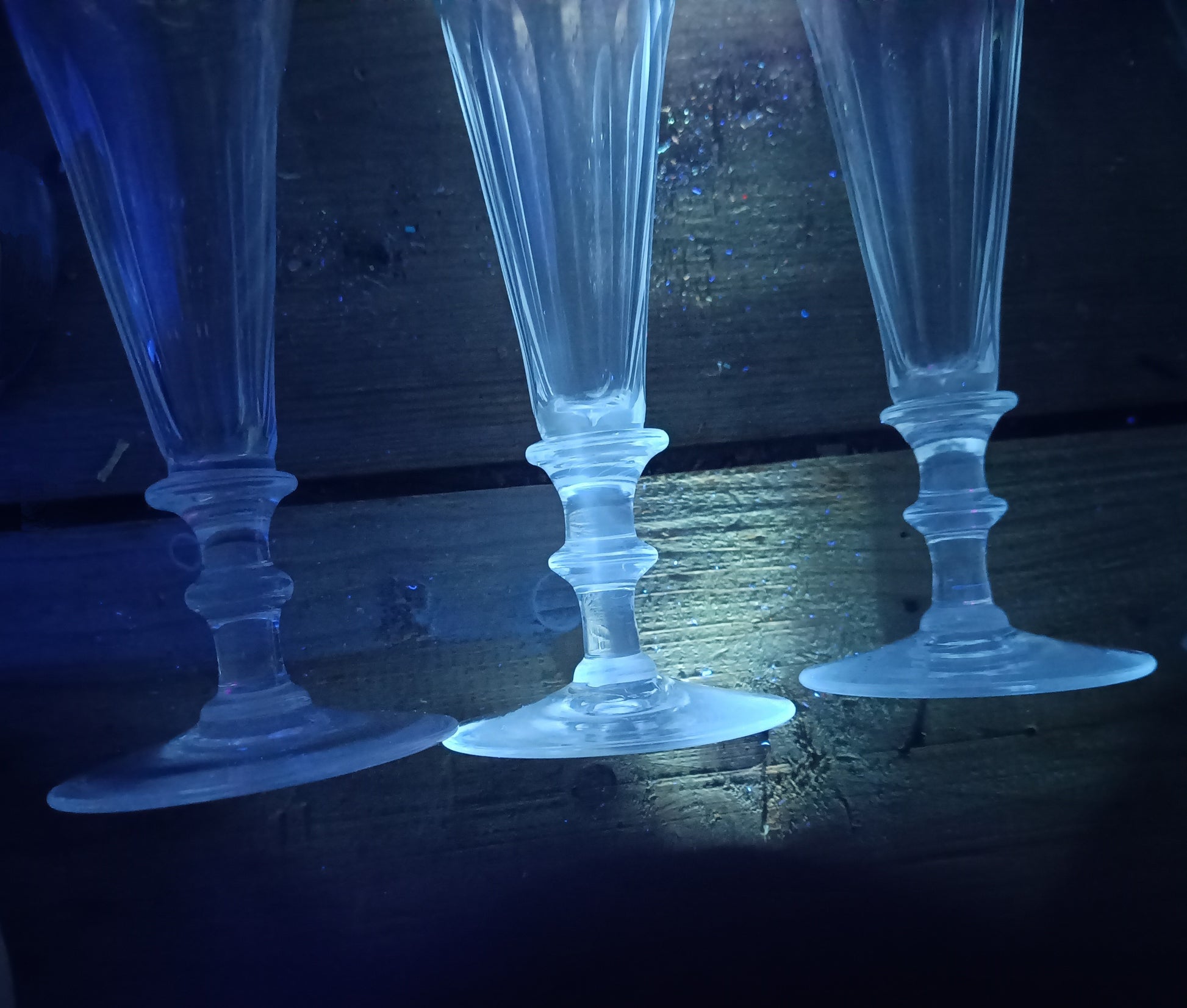 Lead crystal wine glasses