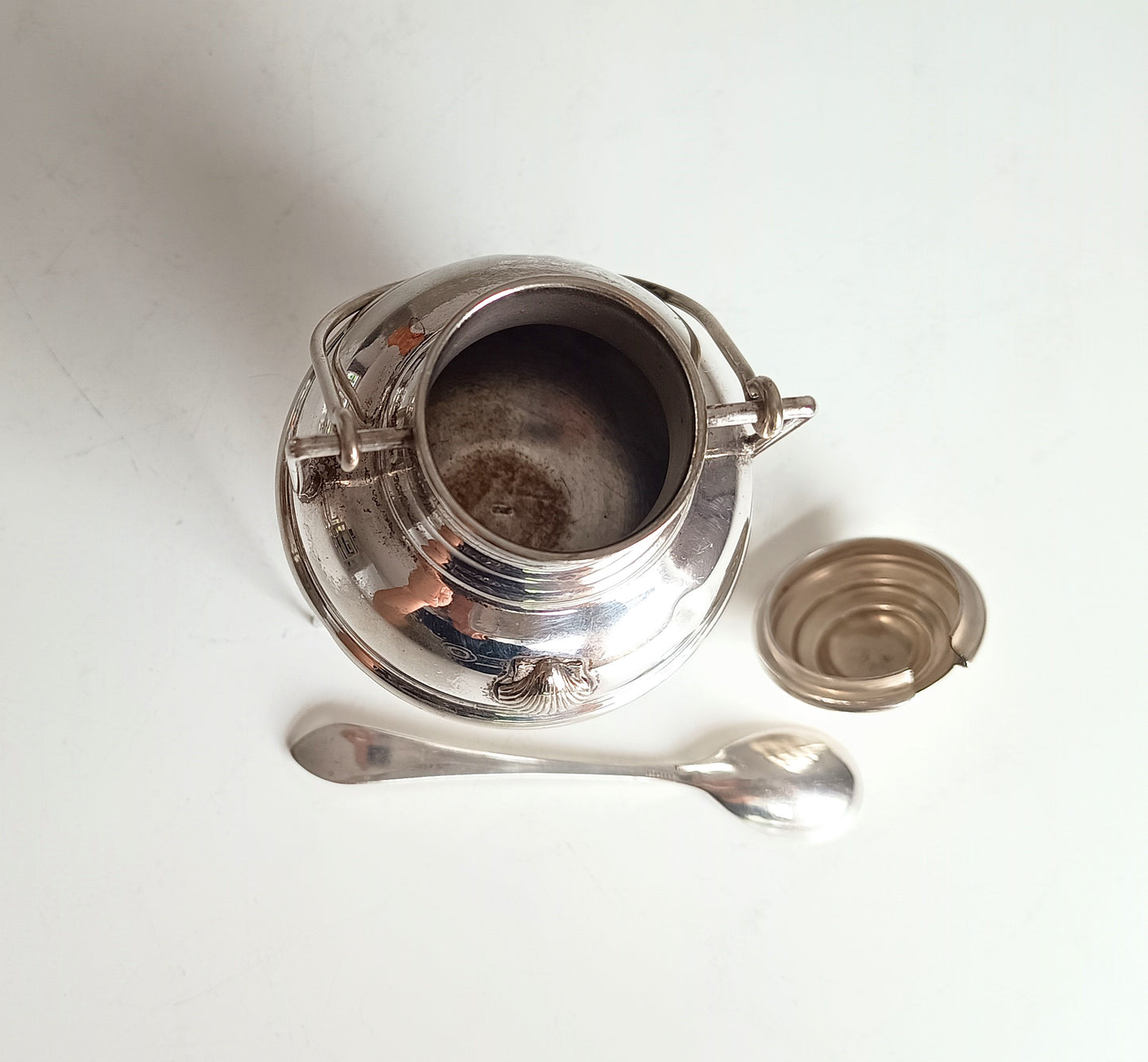 Grated Cheese or Parmesan Server Cauldron in Regional Galician Style Decorated with Compostela Shell
