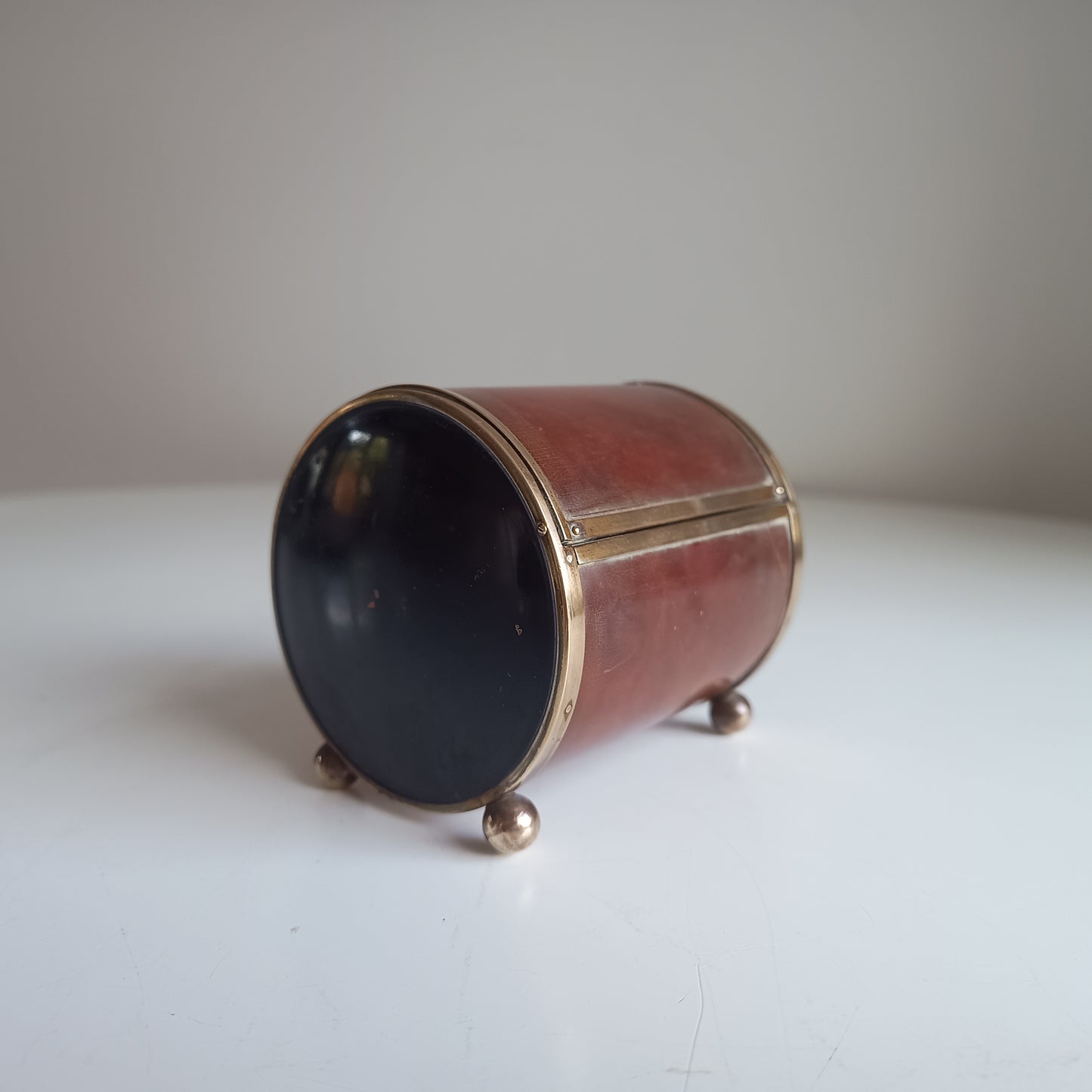 Novelty German Art Deco Faux Tortoiseshell Celluloid Early Plastic Tambour Cigarette Case