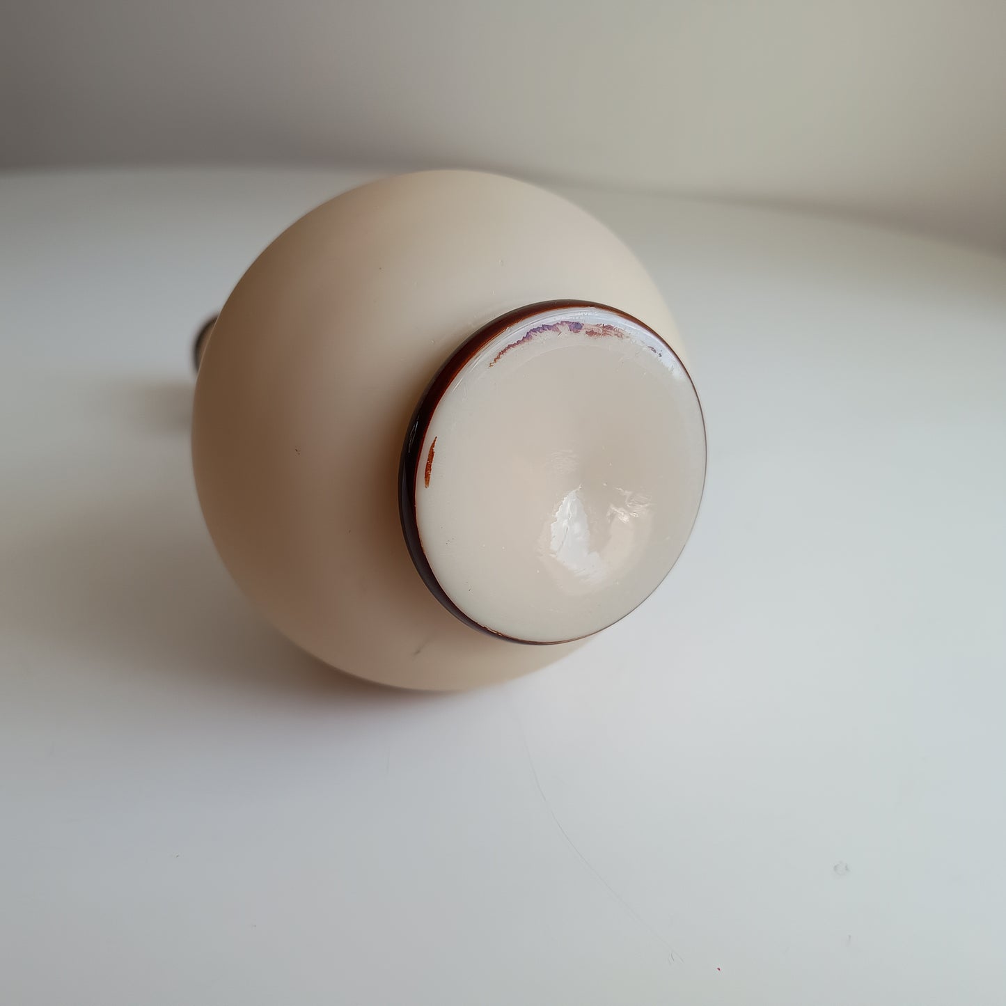 Art Nouveau Enamelled Satin Glass Vase: Cornflowers Decor, Bohemia c1890s