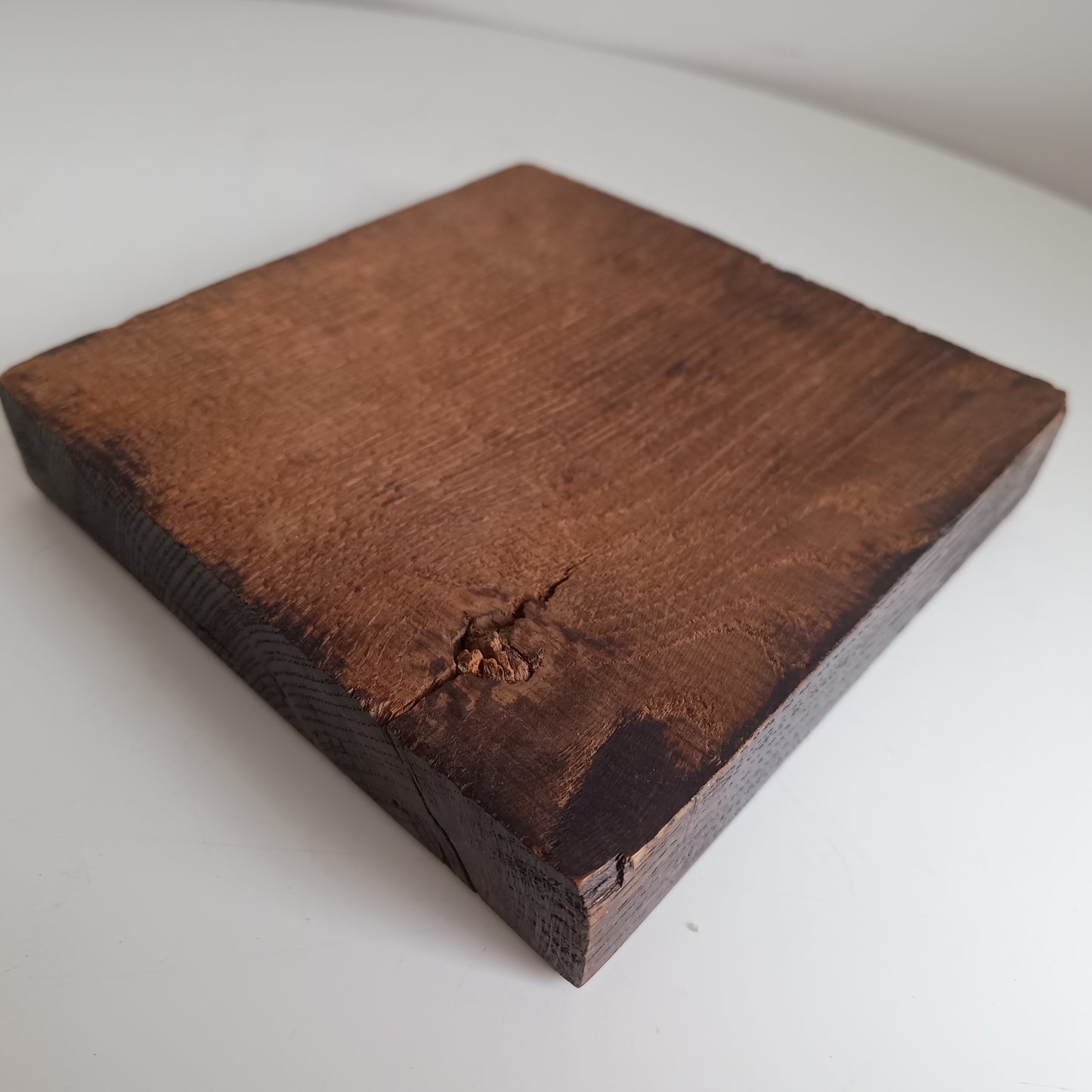 Arts and Crafts Gothic Revival Oak Panel: Antique Hand-Carved Monk Relief c.1900