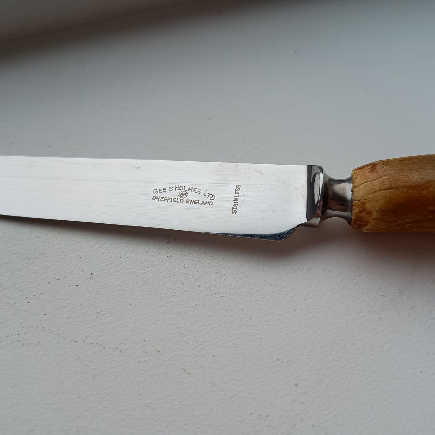 Traditional Steak Cutlery Set: Scottish Stag Antler Handles, Sheffield Steel, Original Box