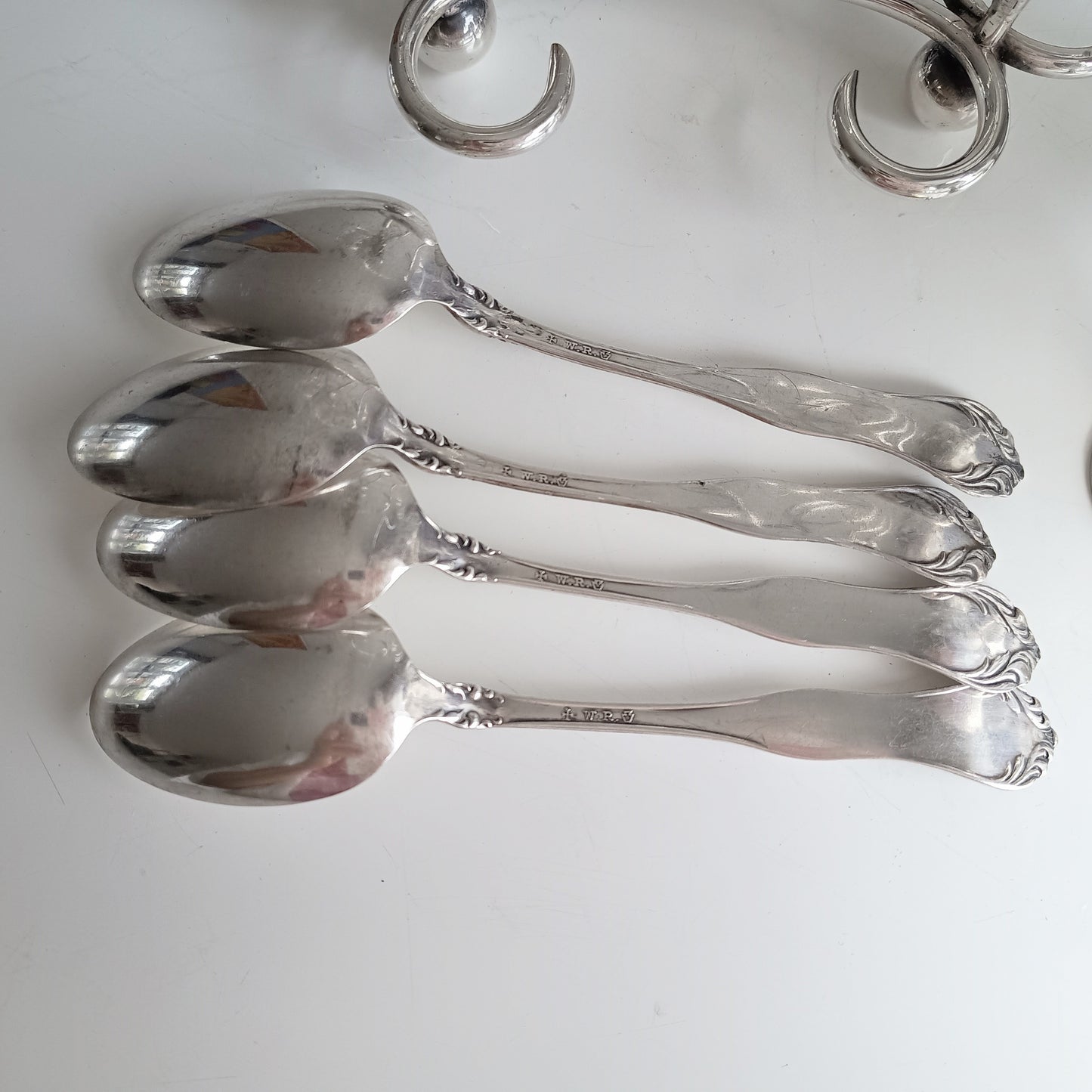 Art Nouveau Silver Plate Egg Cruet: Breakfast Serving Set, Christopher Dresser Style