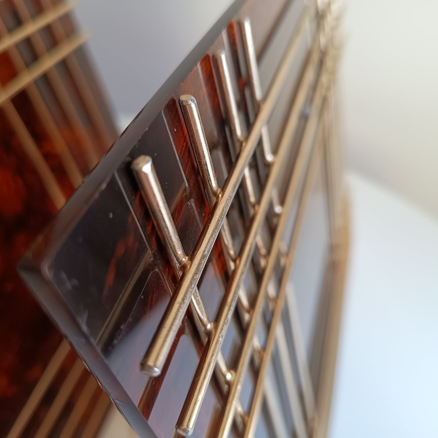 Pair of Large Vintage Sculptural Midcentury Faux Tortoiseshell Lucite Tabletop Frames in the style of Christian Dior Home