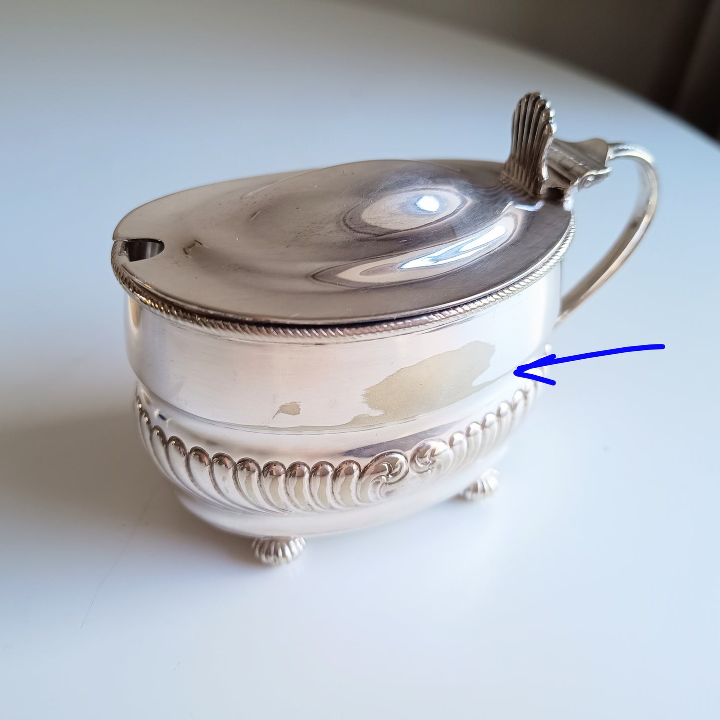 Antique English W Hutton Jam / Marmalade Server & Hukin Heath Bread Plate: Georgian style, 1880s