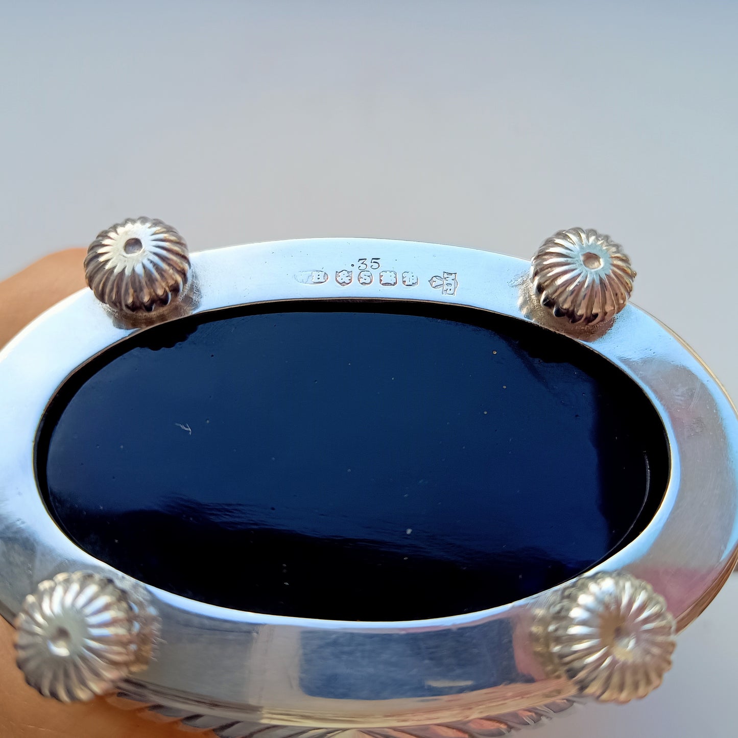 Antique English W Hutton Jam / Marmalade Server & Hukin Heath Bread Plate: Georgian style, 1880s