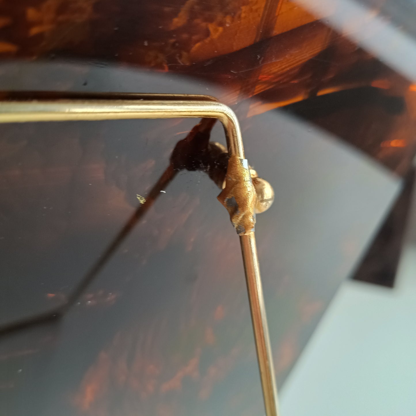 Pair of Large Vintage Sculptural Midcentury Faux Tortoiseshell Lucite Tabletop Frames in the style of Christian Dior Home