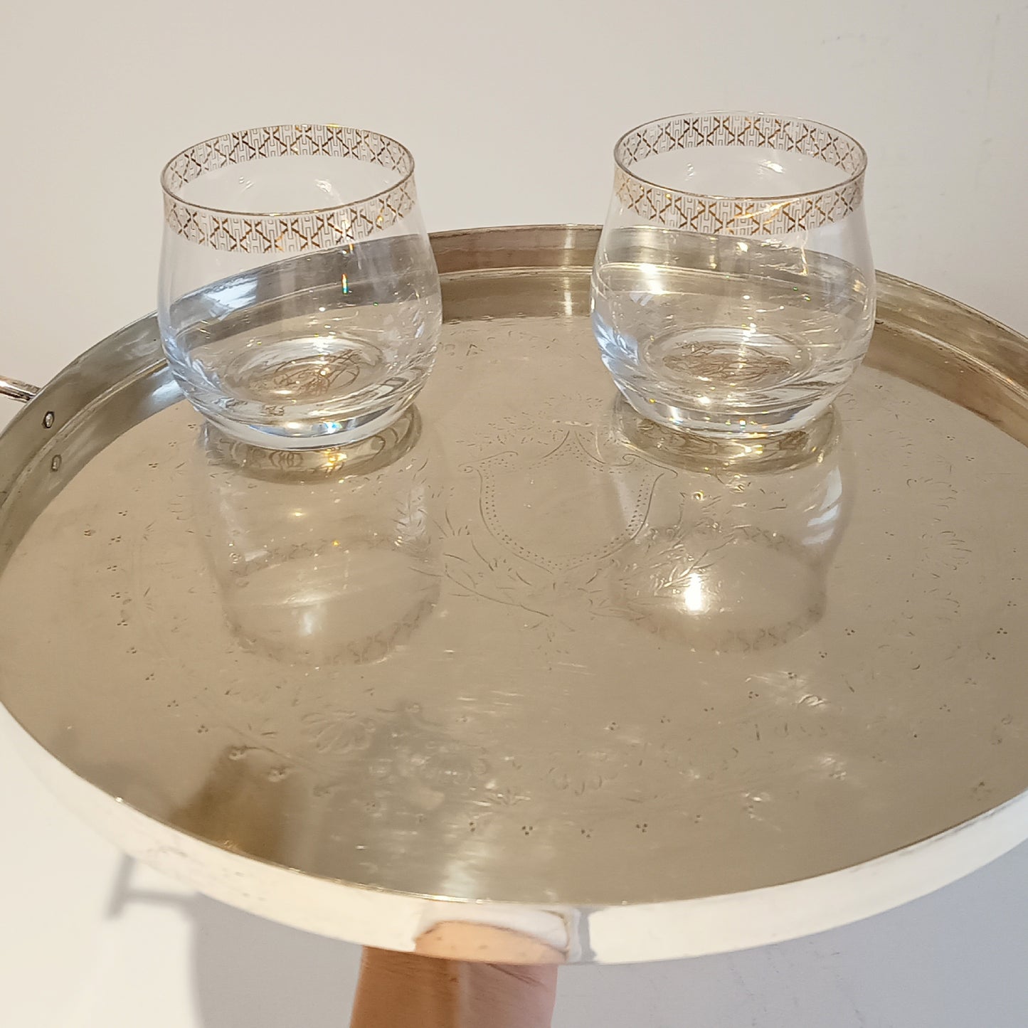 Vintage Handled Cocktails Tray: Hukin & Heath in the manner of Christopher Dresser