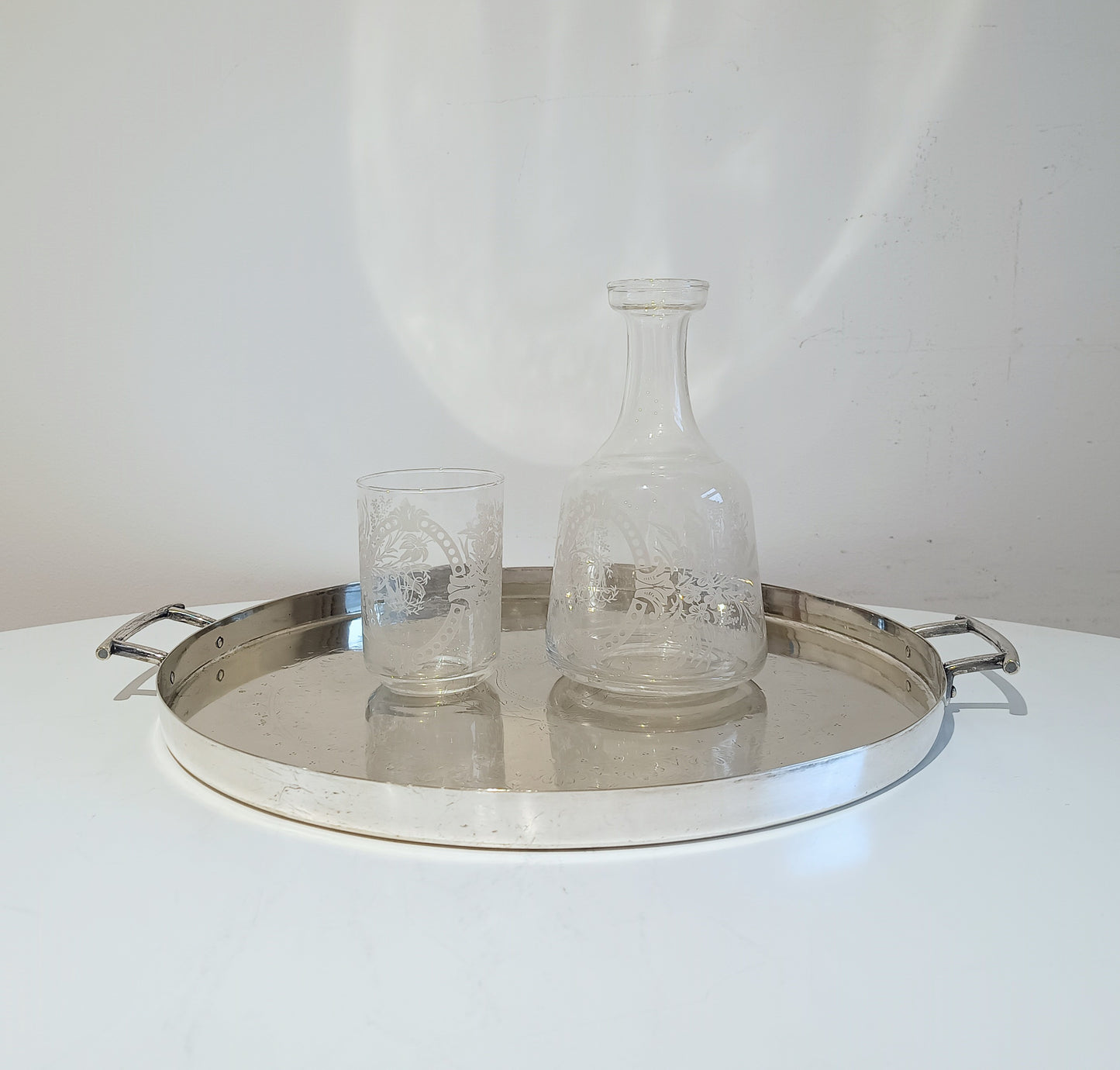 Vintage Handled Cocktails Tray: Hukin & Heath in the manner of Christopher Dresser