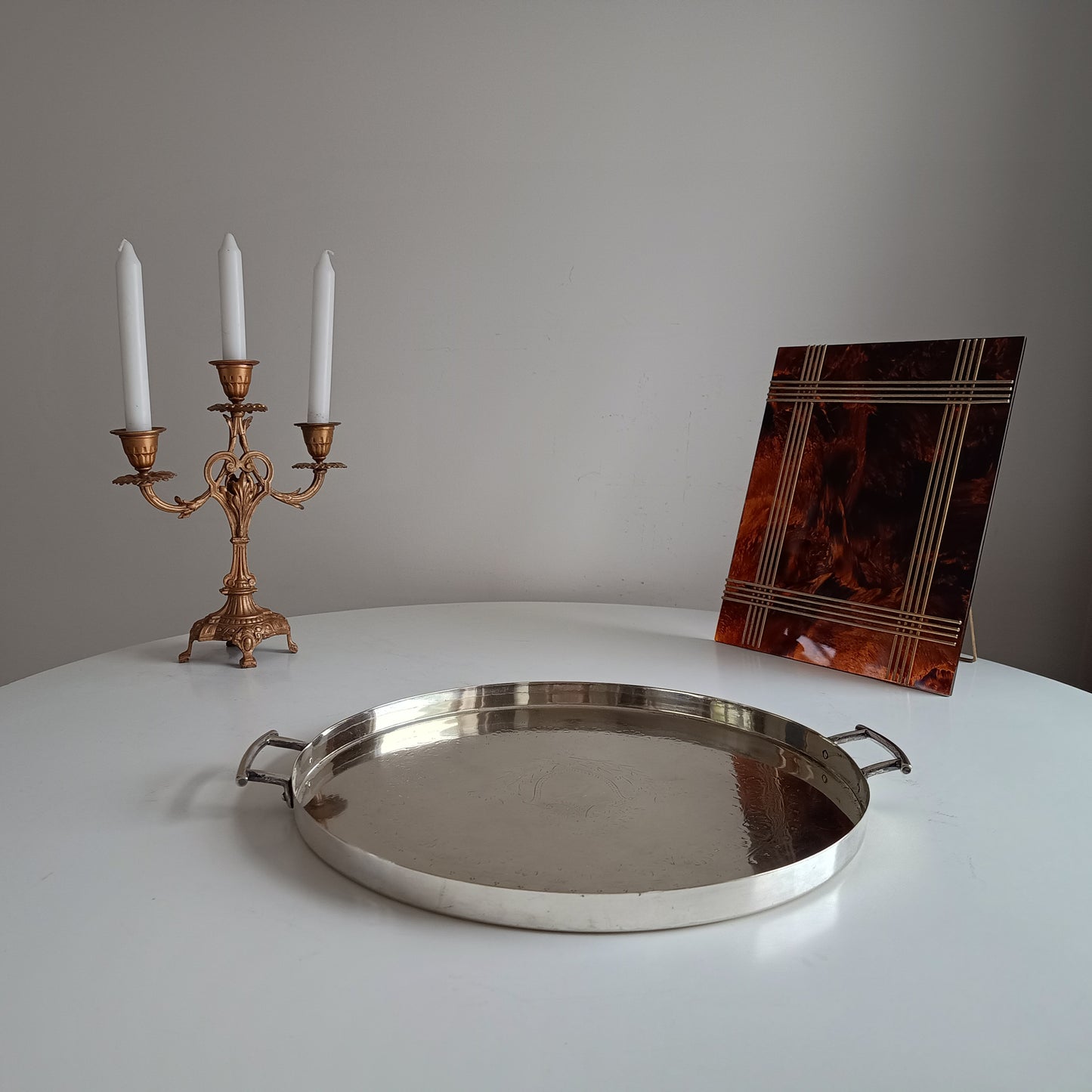 Vintage Handled Cocktails Tray: Hukin & Heath in the manner of Christopher Dresser