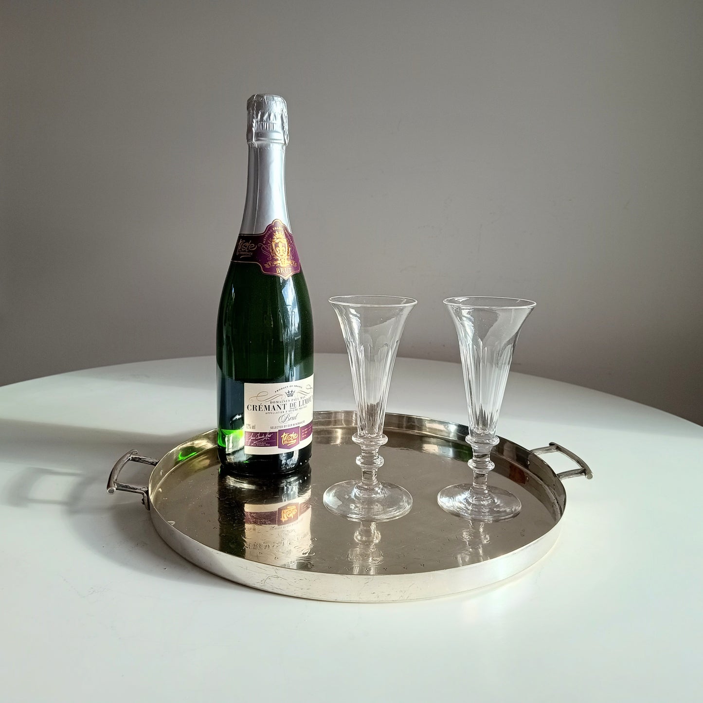 Vintage Handled Cocktails Tray: Hukin & Heath in the manner of Christopher Dresser