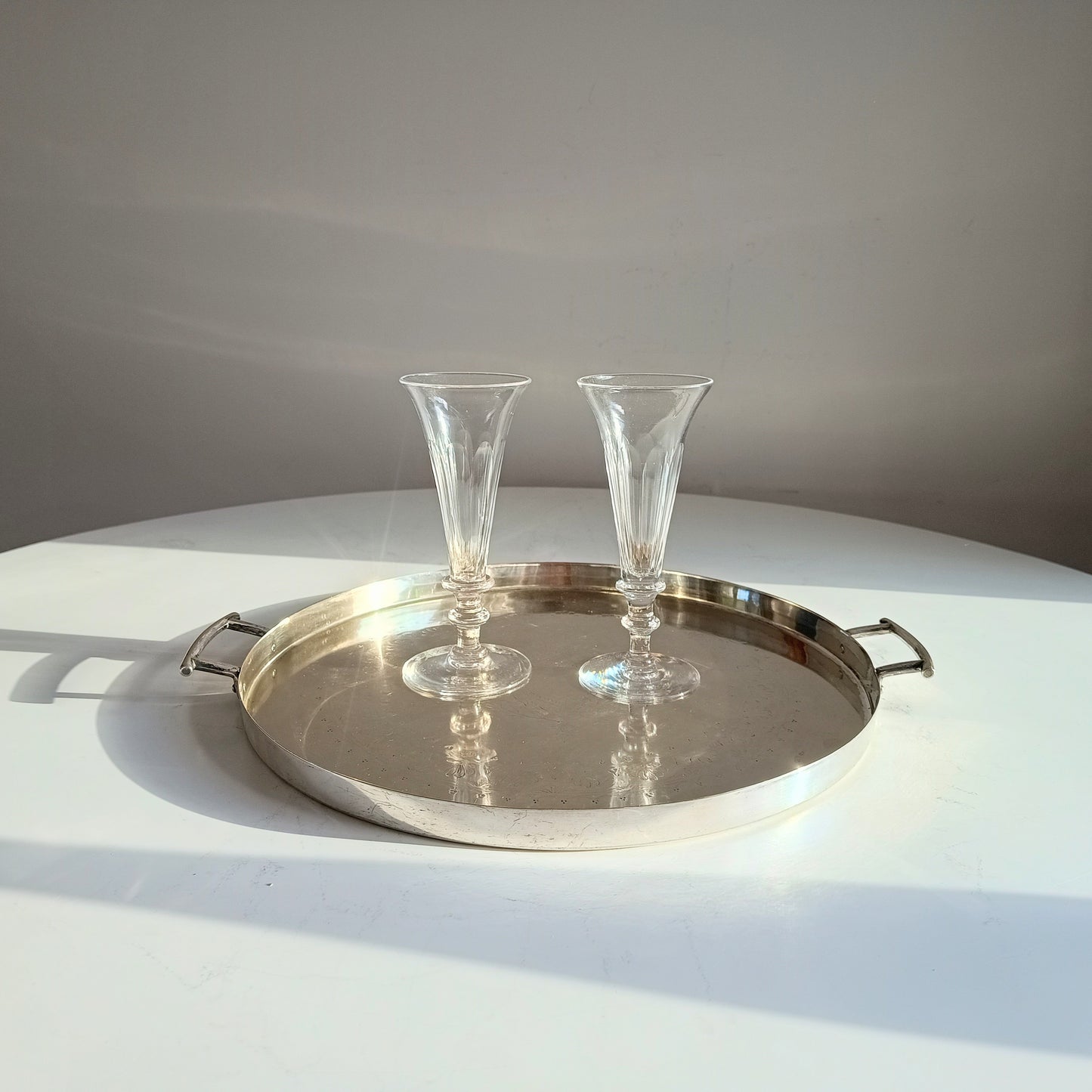 Vintage Handled Cocktails Tray: Hukin & Heath in the manner of Christopher Dresser